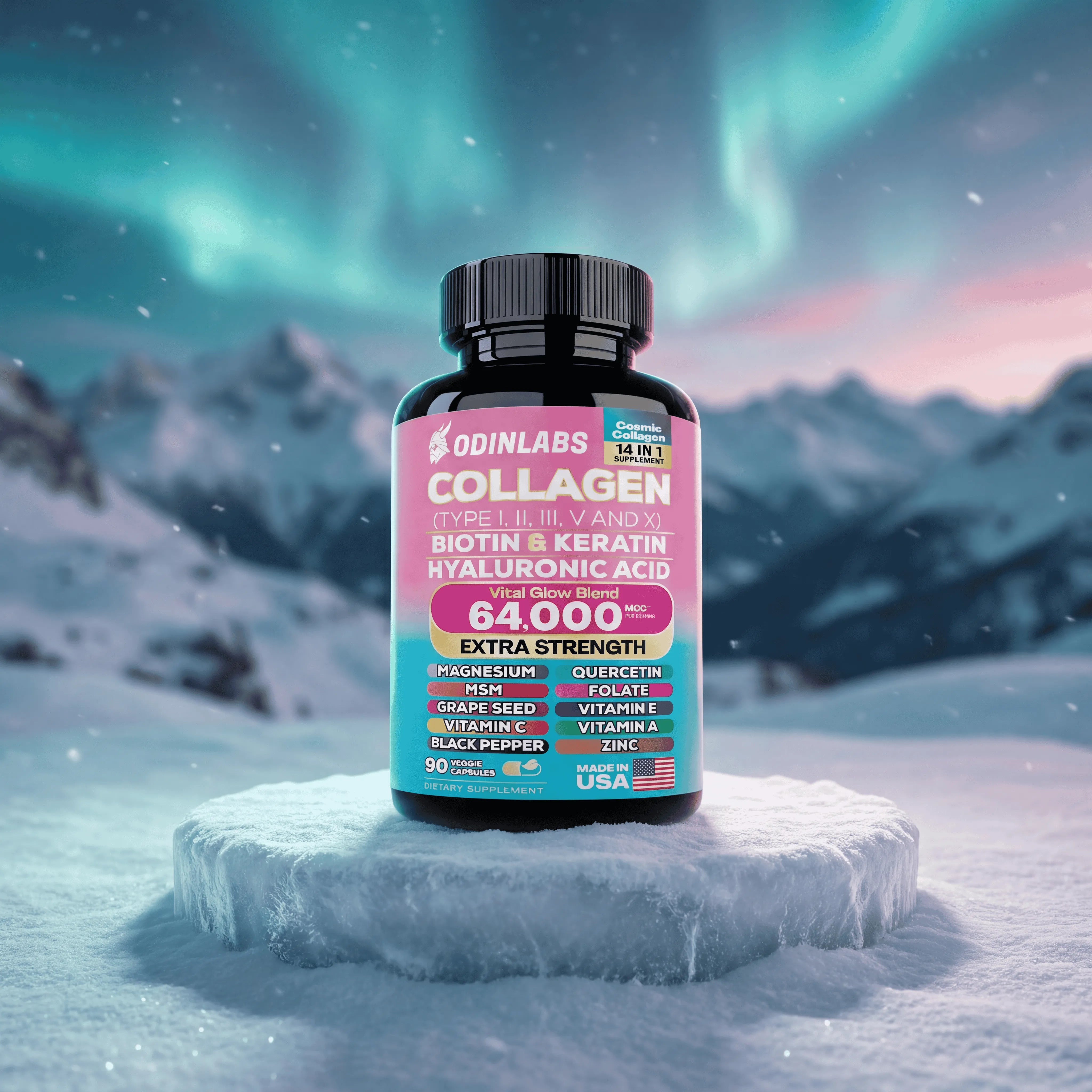 OdinLabs® | Collagen Glow Complex — 14-in-1 Capsules